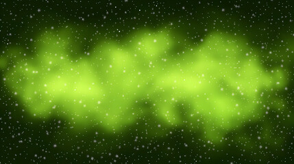 Wall Mural - Green nebula, cosmic dust, space background
