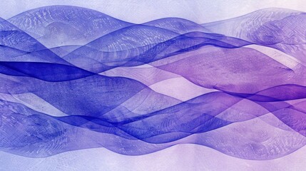 Poster - Abstract waves of purple and blue flowing gracefully, creating a serene and dynamic background