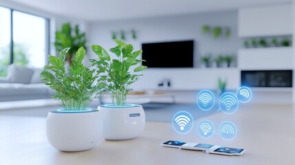 Poster - Home Automation Specialist Setting Up Advanced Smart Devices in a Modern Residence, Creating an Integrated System for Enhanced Comfort and Efficiency