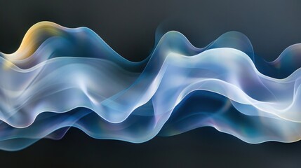 Poster - Abstract flowing waves of light in soft colors creating a serene and calming background