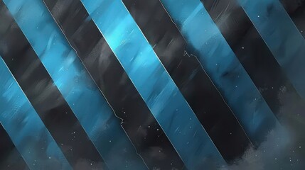 Poster - Abstract artistic background with diagonal blue and black stripes, creating a dynamic visual effect