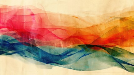 Aufkleber - Abstract flowing waves of color in vibrant hues creating a dynamic visual experience
