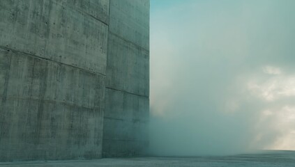 Wall Mural - dark concrete wall texture with soft lighting, industrial and minimalistic, high-resolution