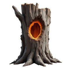 Poster - Echoing Hollow Stump – A hollow tree stump that hums when you approach