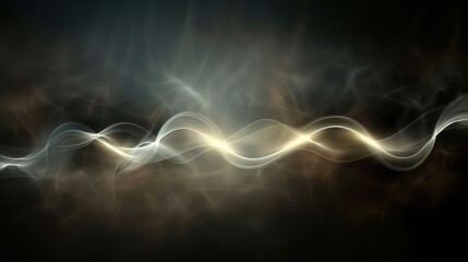 Fototapete - Abstract light waves flowing through a dark background, creating a sense of movement and energy