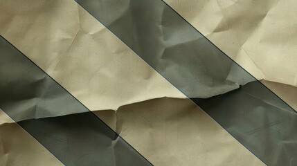 Poster - Crumpled paper with diagonal stripes creating an abstract texture for creative backgrounds