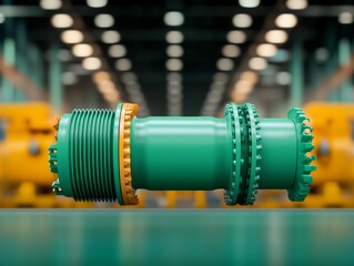 Aufkleber - Industrial Chic Assembling Precision in Wind Turbine Manufacturing - Textured Components and Machinery Vision for Sustainable Energy Innovation