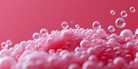 Leinwandbilder - Ethereal Cosmic Bubble Texture Pink Atmosphere for Futuristic Space Exploration Visuals - Next-Gen Digital Content and Sci-Fi Marketing for Tech Industries