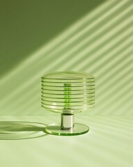 Aufkleber - Retro-Futuristic Lighting Recycled Plastic Lamp with Chrome Finish for Sustainable Interiors and Eco-Friendly Home Decor - Ambient Design for Conscious Consumers