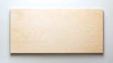 A light birch wood plank with fine, soft grain patterns placed on a plain white surface top view showcasing natural elegance advanced tone complementary color scheme