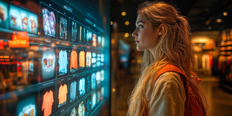 Poster - smart mirror retail technology enhances shopping with virtual clothing try-on experience