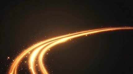 Poster - stunning glowing light effect vector line with gold color on a transparent background. shining and b