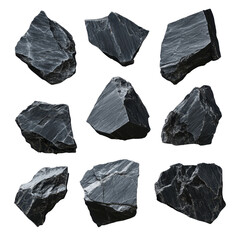 Poster - Dark Slate Rocks Collection for Textures and Backgrounds Use