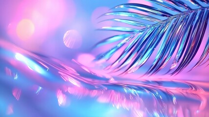 Poster - Abstract Crumpled holographic foil generating iridescent, shimmering surface with dynamic metallic colors reflecting light in vibrant abstract pattern background