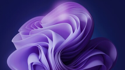 Aufkleber - Abstract purple floral design, swirling petals, soft light, elegant and serene.