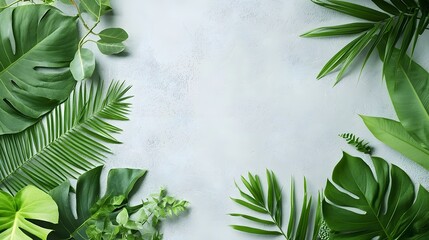 Poster - verdant embrace a tranquil composition of flourishing leaves foliage and greenery evoking a sense of