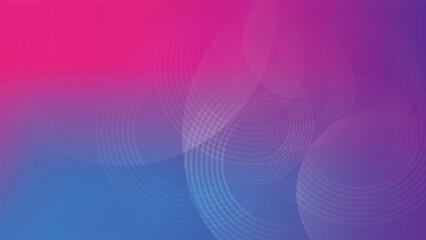 Wall Mural - abstract pink and blue gradient color background with graphic circle line