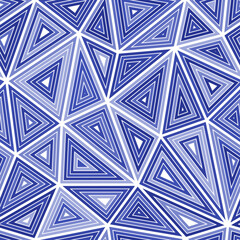 Poster - geometric background. multiple repeated inner triangles. big triangles size. monotone colored style.