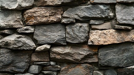 Poster - Rugged Natural Stone Wall Texture for Backdrops and Backgrounds  Weathered aged and grungy stone surface pattern with varied colors and shapes perfect for creating atmospheric rustic