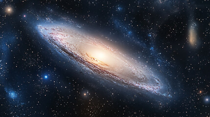 Wall Mural - the andromeda galaxy in outer space.