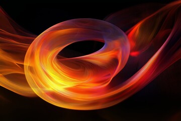 Poster - A black hole pulling in surreal glowing shapes and colors.