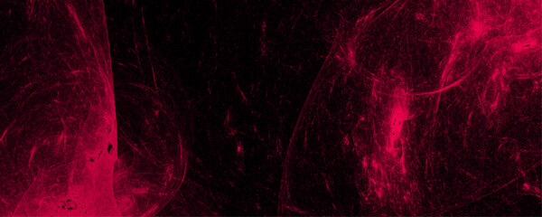 Wall Mural - Abstract Cosmic Red galaxy with stars and nebula. Dark red marble texture background. Dense smoke in red neon light on a dark laser light projection on textured surface design background.