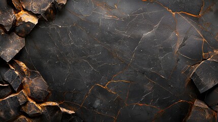 Poster - Closeup of a cracked and weathered stone surface with vibrant mineral patterns and textures  Abstract background with a dark grungy and geological feel perfect for design art and textured concepts