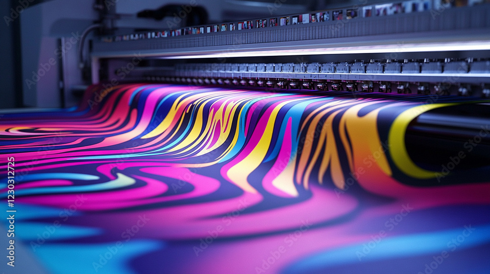 DTF printer applying vibrant colors on fabric showcasing precision and ...