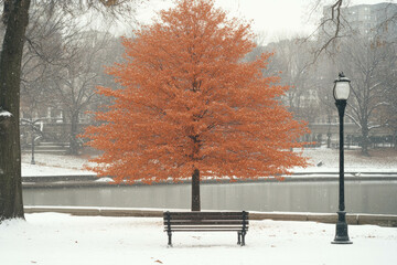 Wall Mural - Winter Tree Isolated