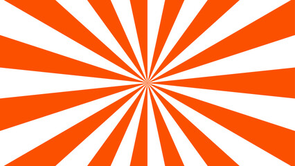 Poster - Abstract background with Classic vintage sun rays pattern. Orange swirling pattern background with Vortex starburst spiral twirl strips. Comic design element. Vintage beam sunburst texture. 