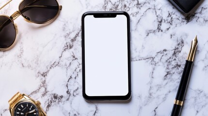 mockup a blank phone screen