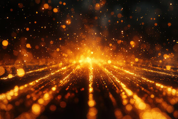 Aufkleber - Golden glitter radiating outwards, creating a dazzling, celebratory and luxurious atmosphere.