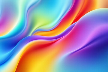 Poster - Abstract colorful gradient waves with flowing curves and vibrant hues on a textured background.