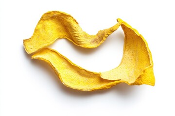 Wall Mural - Pulverized dried lemon peel on white background, isolated, culinary ingredient texture