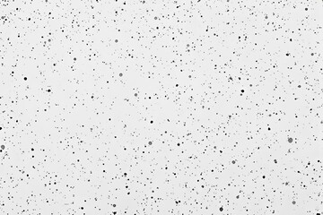 Poster - Abstract black ink splatter pattern on white background.