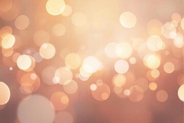Aufkleber - Abstract bokeh light background with glowing circles in warm tones.