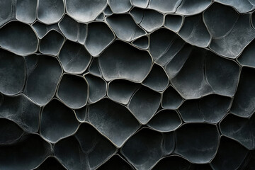 Aufkleber - Abstract dark grey textured background with irregular organic shapes resembling a honeycomb or cellular structure.