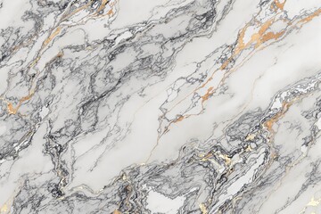 Poster - Abstract marble texture with golden accents on a white background.