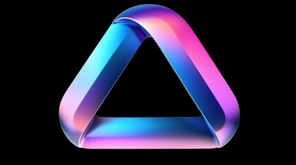 Poster - Abstract iridescent triangle.