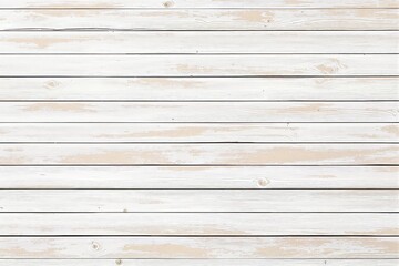 Poster - White wooden plank background with a rustic texture.