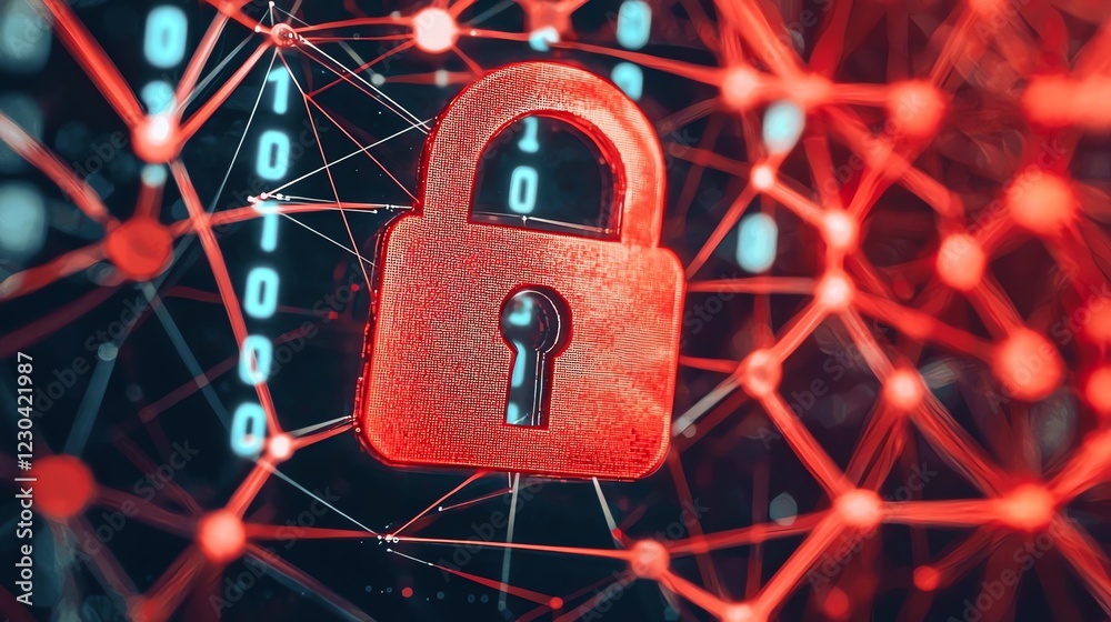 Digital secure lock symbolizing data protection and cybersecurity in ...