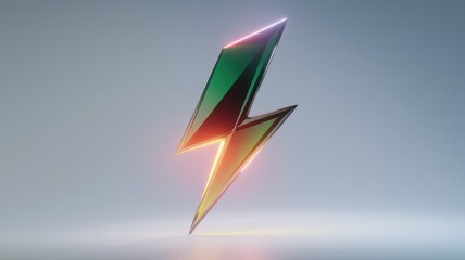 Poster - A stylized, glowing lightning bolt graphic; energy, power, speed concept.