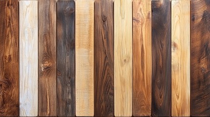 Poster - Smooth, clean wooden planks blend various shades of brown and beige, creating a warm backdrop perfect for artistic endeavors. Nature's artistry shows in each unique texture and grain