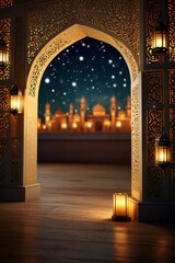 Wall Mural - mosque in night