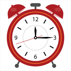 Wall Mural -  alarm clock is isolated on a white background