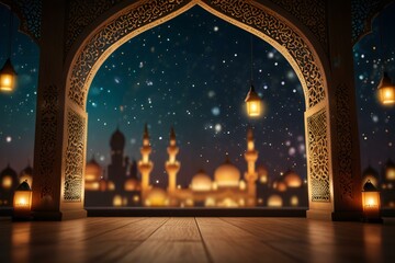 Wall Mural - mosque in night