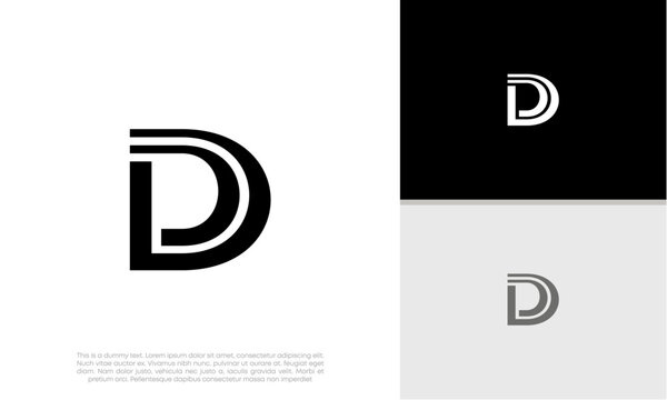 Initials D logo design. Initial Letter Logo.	
