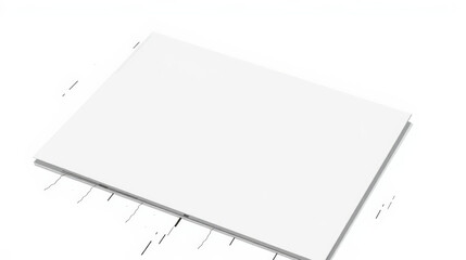 Poster - blank book mockup on white background, perfect for showcasing designs or artwork. Ideal for presentations and creative projects
