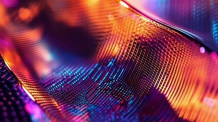 Poster - a closeup of a laser ter at work beads of light sweeping across a patterned sheet of acrylic reveali