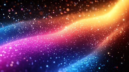 Wall Mural - Abstract colorful glitter wave background.